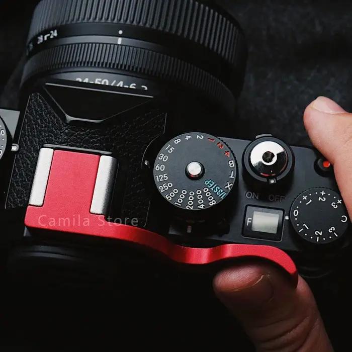 Poignée en métal pour appareil photo Nikon Zf Z-f, avec accessoires de protection en cuir