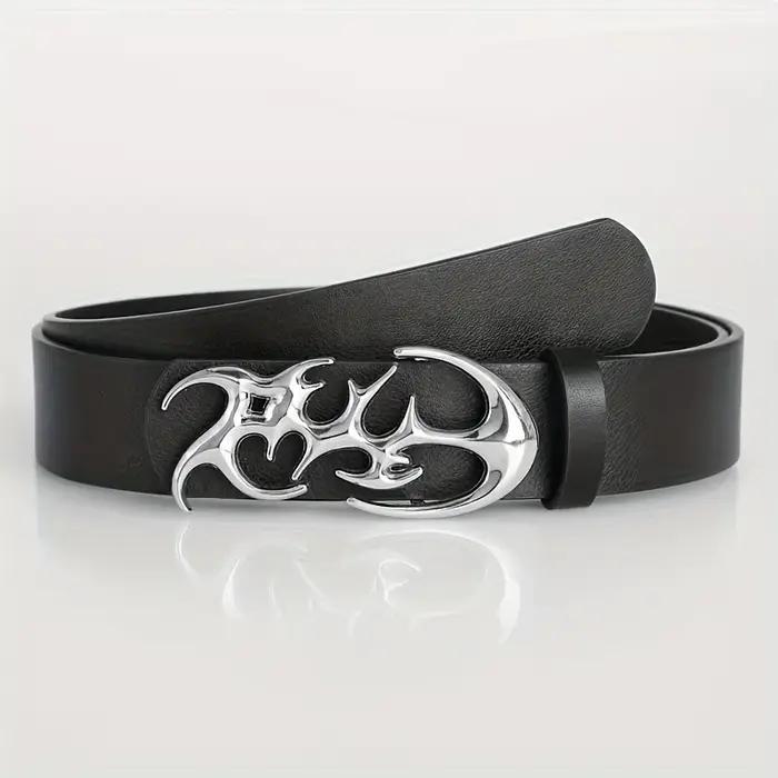 Ceinture Punk à boucle d'aiguille en alliage géométrique pour hommes et femmes, accessoire tendance