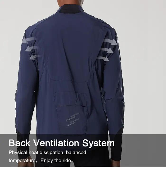 YKYW-Veste de Cyclisme à Manches sulfpour Homme, Maillot de Vélo Respirant, Manteau Coupe-Vent Pliab