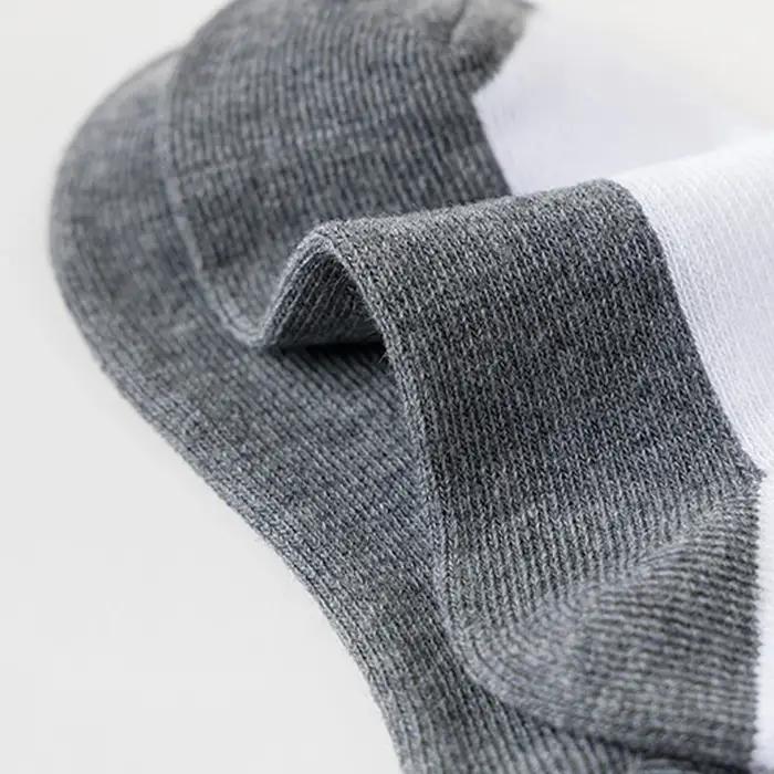 12 paires de chaussettes courtes basique pour enfants - design blanc et gris, respirantes - adaptées
