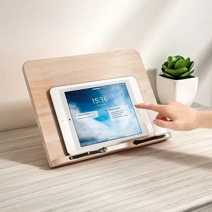 Support de lecture réglable pour tablette et pages, pinces à papier, bureau de lecture pour livre de
