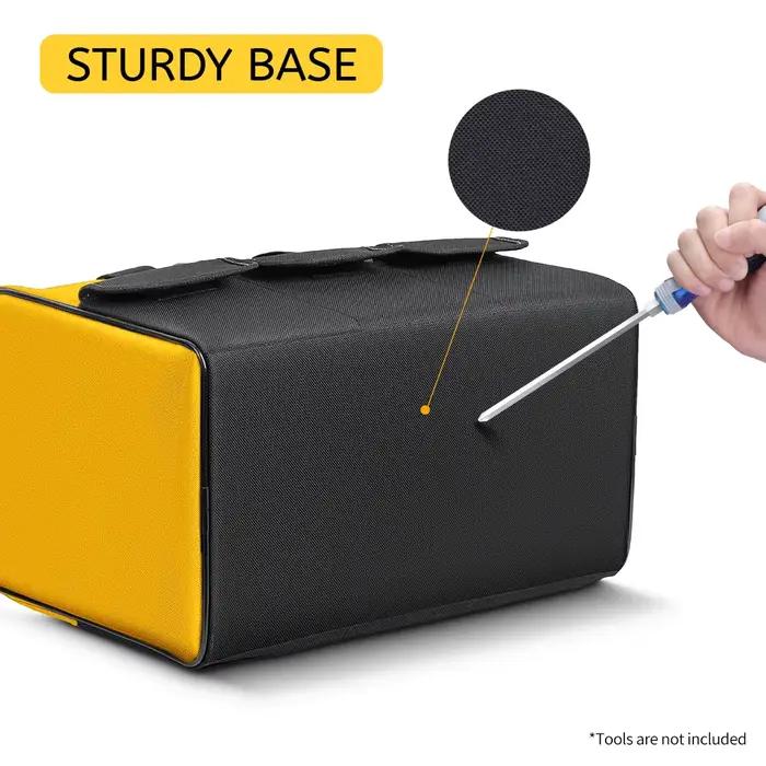 Sac à outils de 17 pouces, grand sac à outils avec 6 poches extérieures, sac à outils pour électrici