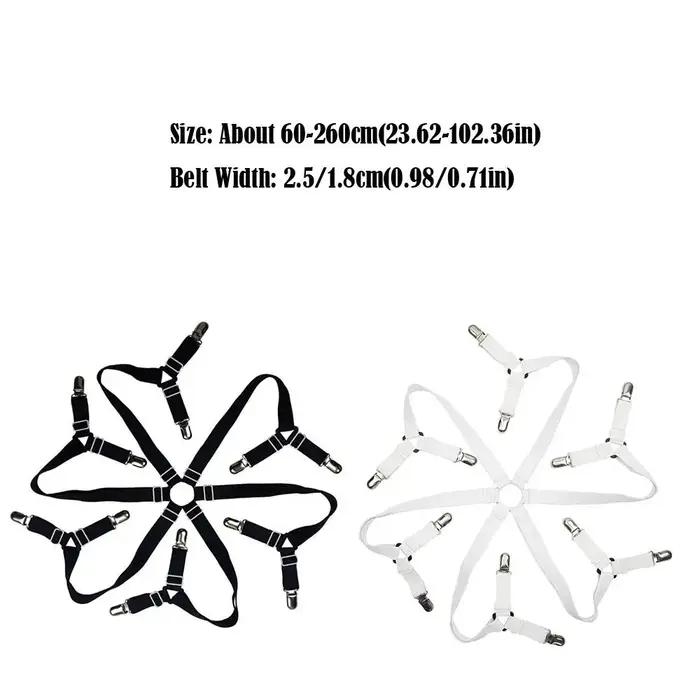 Support de drap de lit élastique réglable, 12 Clips, attaches à Clip pour matelas, couverture, couve