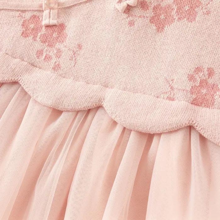 Dave Bella robe de princesse pour filles bébé automne hiver enfants à manches longues charme doux mi