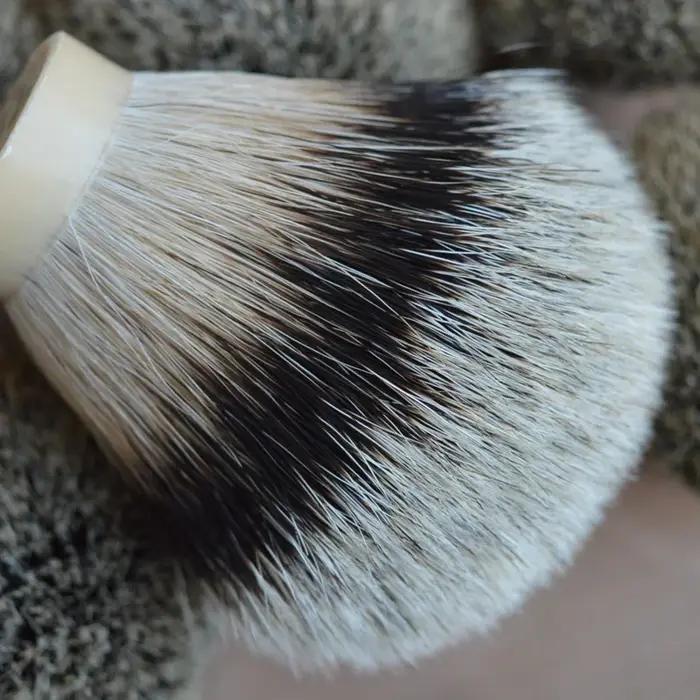 DSCOSMETIC-Tête de brosse de rasage en poils de blaireau de montagne, 26mm, pointe argentée la plus