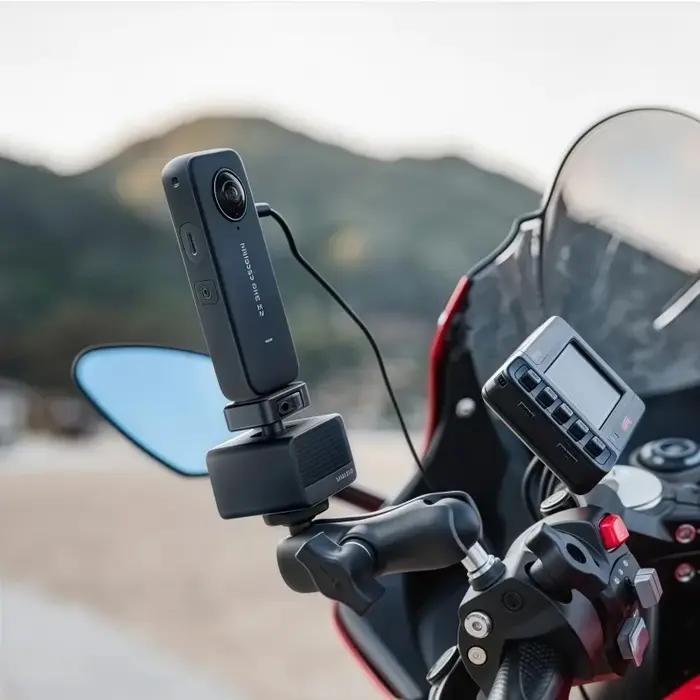 Support de moto antivibration pour Insta360 X5 / X4 / X3 / ONE RS | Amortisseur de choc à filetage