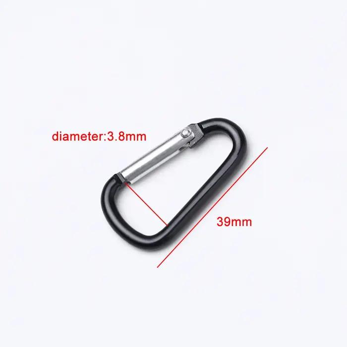 Mousqueton en alliage pour Camping et randonnée, crochet de sécurité en aluminium, anneau en D pour
