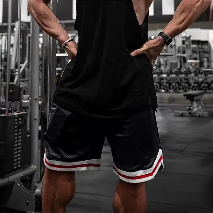 Short de sport d'entraînement d'été hommes Fitness maille respirant Fitness sport pantalons courts l