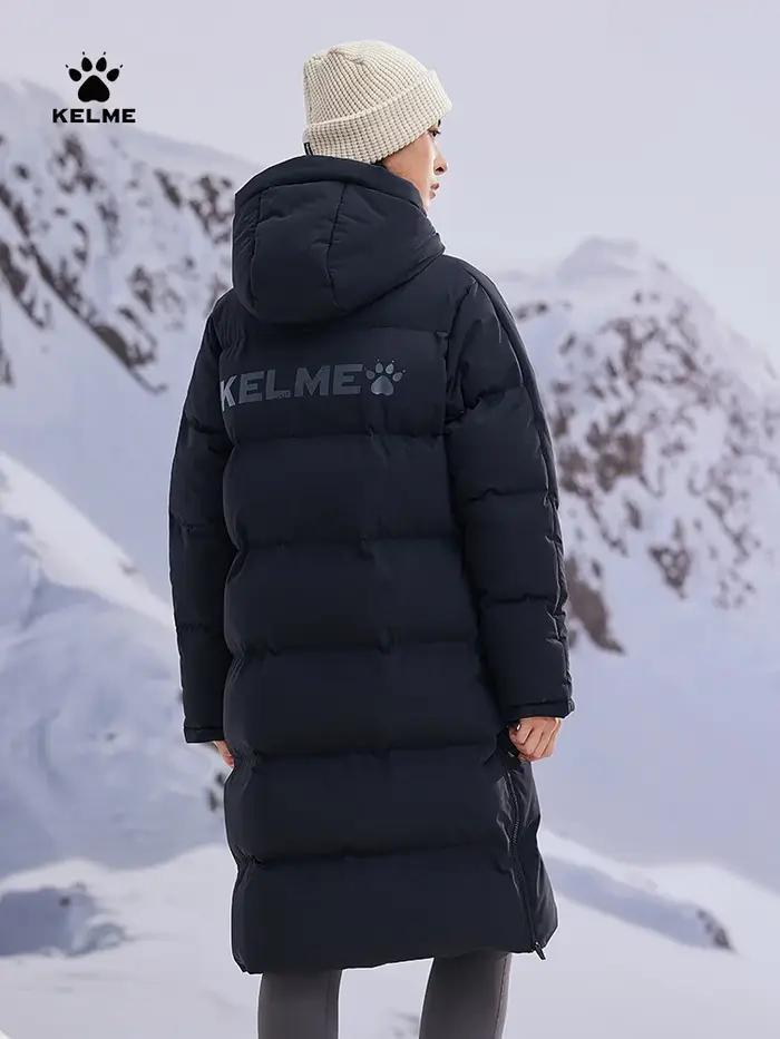 Kelme veste longue en coton à capuche pour les sports d'entraînement de Football pour femmes, veste