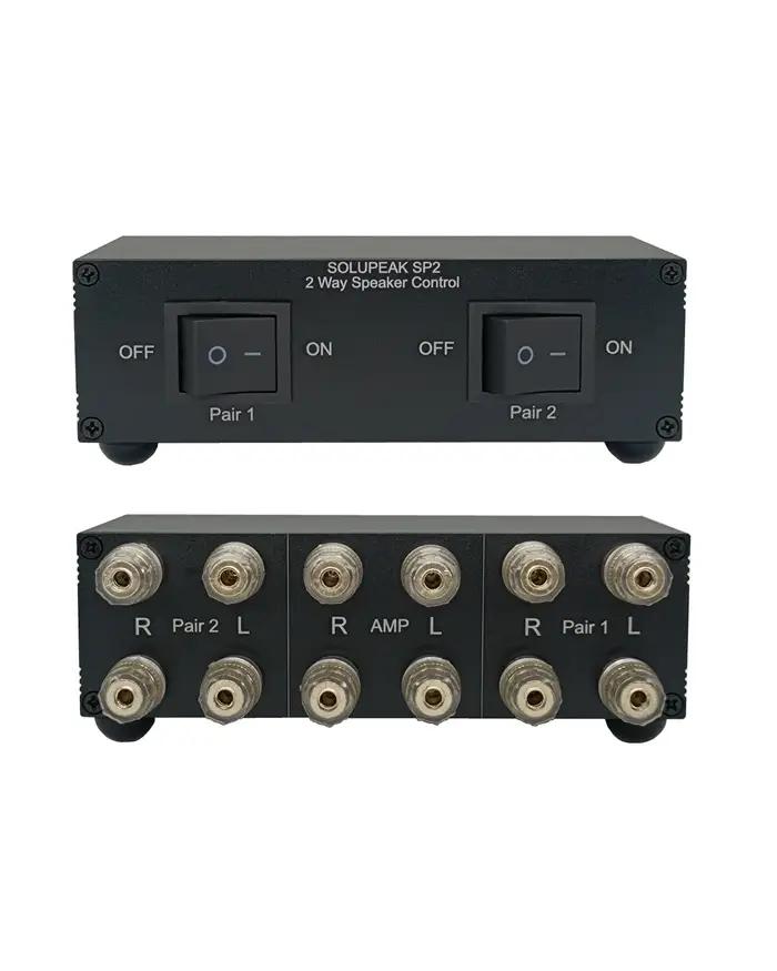 Commutateur de haut-parleur audio stéréo à 2 voies, sélection de haut-parleur à 2 zones, distributio