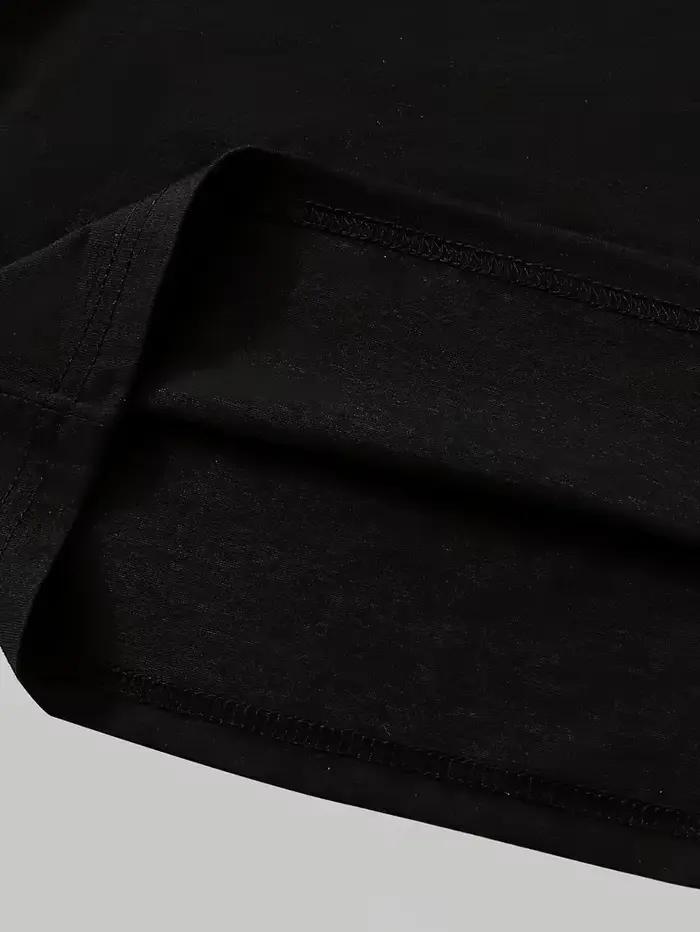 Tenue noire et violette tendance pour filles de 4 à 12 ans : T-shirt à manches courtes et pantalon é