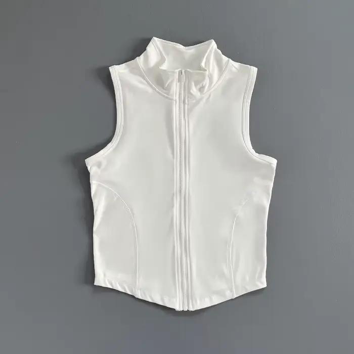 Gilet de sport sans manches, gilet à séchage rapide, haut court de sport pour femmes, gilet d'exerci