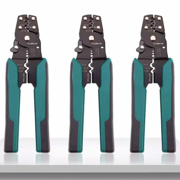 Pince à sertir multifonctionnelle 4 en 1, dénudeur de fil, coupe-fil, pince à bornes, accessoires de