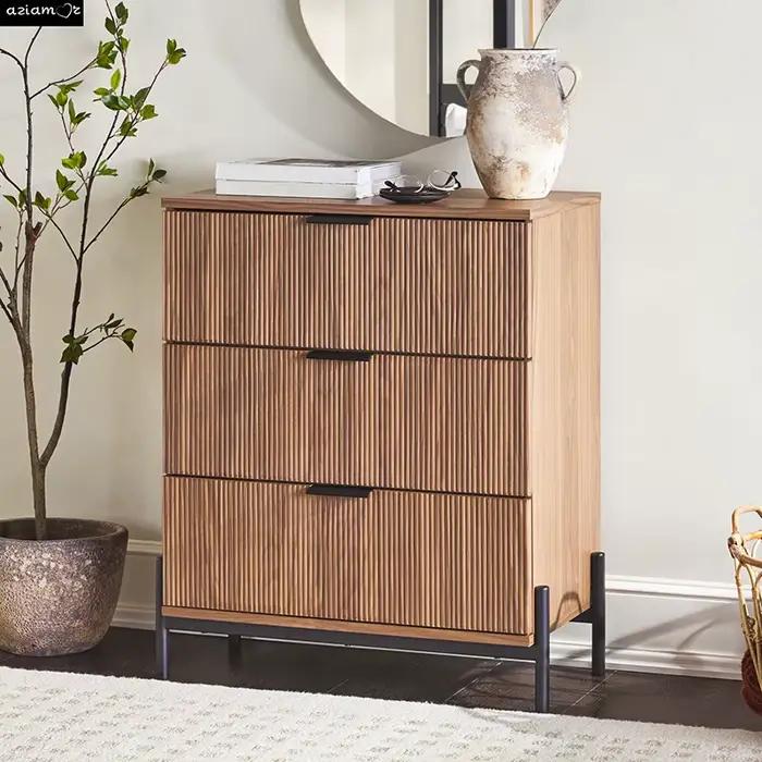 Milieu du siècle 3-MELChest avec Reeded MELFronts, Moka