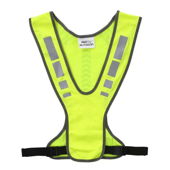 Gilet de sécurité haute visibilité Sports de plein air Cycle de course Gilet réfléchissant avec gile