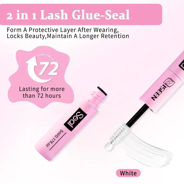 Colle pour Cils en Grappes, Adhésif et Scellant pour Extensions de Cils 10ml, Tenue Forte et Impermé