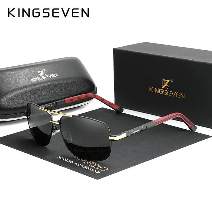 KINGSEVEN aluminium marque lunettes de soleil polarisées hommes femmes mode cadre mâle miroir lunett