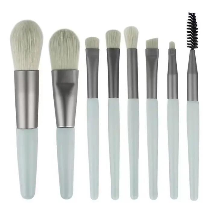 Ensemble de pinceaux de maquillage doux et moelleux, 8 pièces, pour fond de teint, Blush, poudre, fa