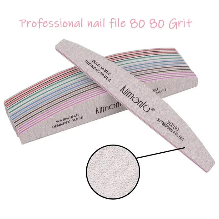 Limes à ongles professionnelles 100 180 EVA, papier de verre épais pour Salon de manucure, ensemble
