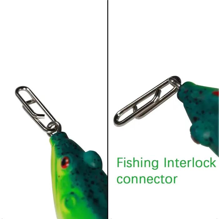 DNDYUJU 30 pièces verrouillage de pêche joli Snap Clips rapides baril de pêche en acier inoxydable p
