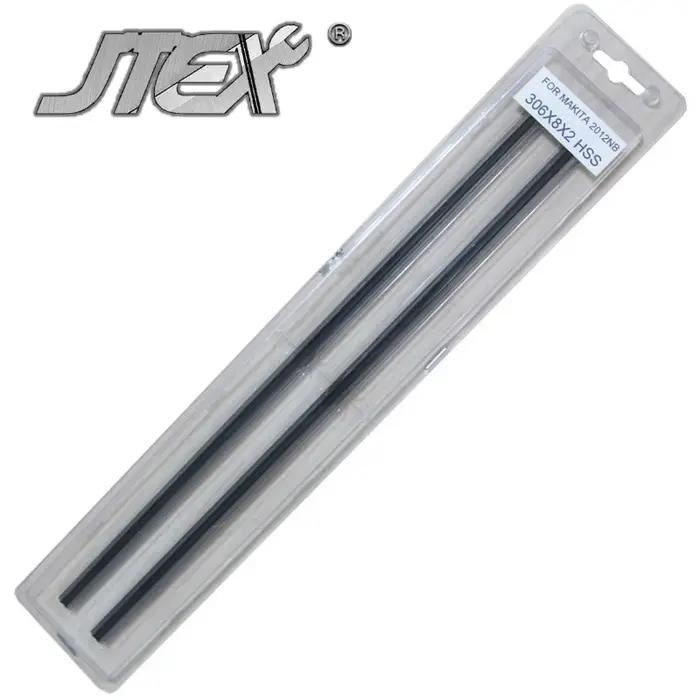 JTEX – lames de raboteuse HSS 306mm, 306x8x2mm, pour Makita 2012NB, outil de menuiserie 2012, 2 pièc