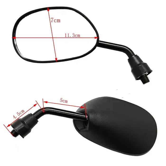 Rétroviseur latéral de moto pour motos universelles, miroir convexe latéral, 2 pièces/paire
