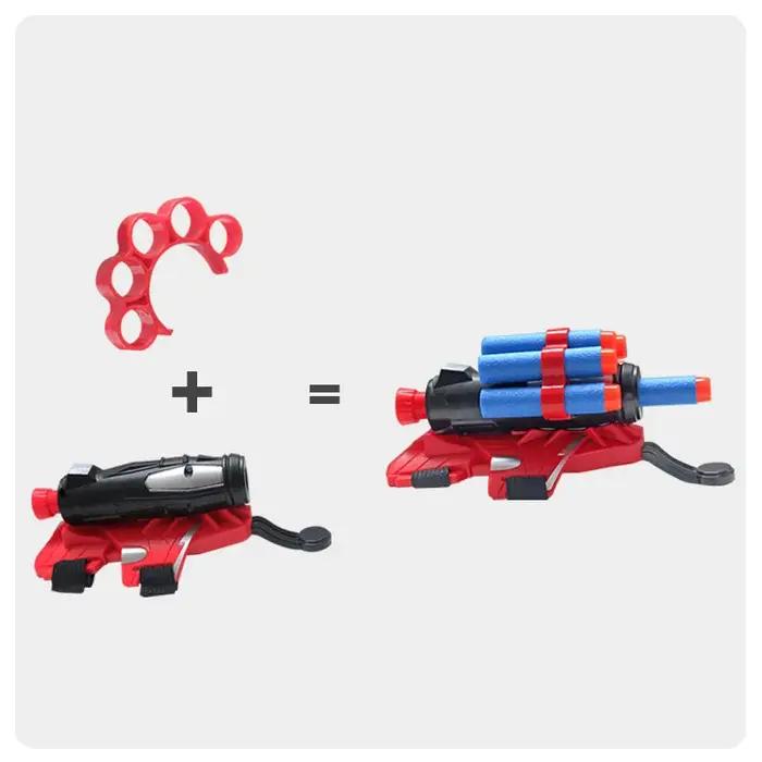 Jouet de poignet pour enfants, bracelet à cinq trous, lanceur de héros, ventouse à ressort souple, p