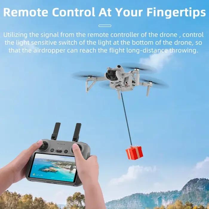 BRDRC-Système Airdrop pour DJI Mini 4 Pro, appât à lancer/cadeau/nourriture, compte-gouttes de contr