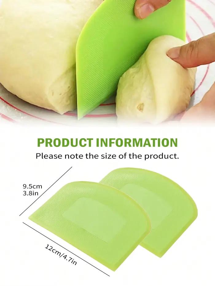 Leeseph 2 pièces bol grattoir à pâte coupe-pâte en plastique sûr aux aliments banc Flexible grattoir