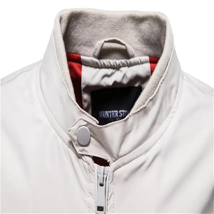 AIOPESON couleur unie veste de Baseball hommes décontracté col montant Bomber hommes vestes automne