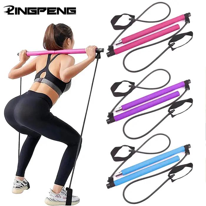 Combinaison de barre de Pilates multifonctionnelle, barre de Fitness, Yoga, Expansion de la poitrine