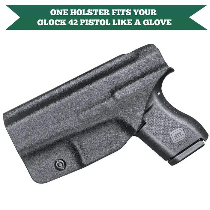 Étui Glock G42 IWB Kydex pour pistolet Glock G42.380, ceinture intérieure, étui de transport dissimu