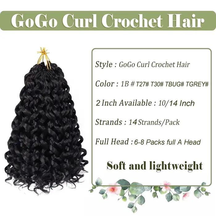 Synthétique court GoGo Curl Crochet cheveux pour femmes plage Curl Crochet tresses cheveux océan vag
