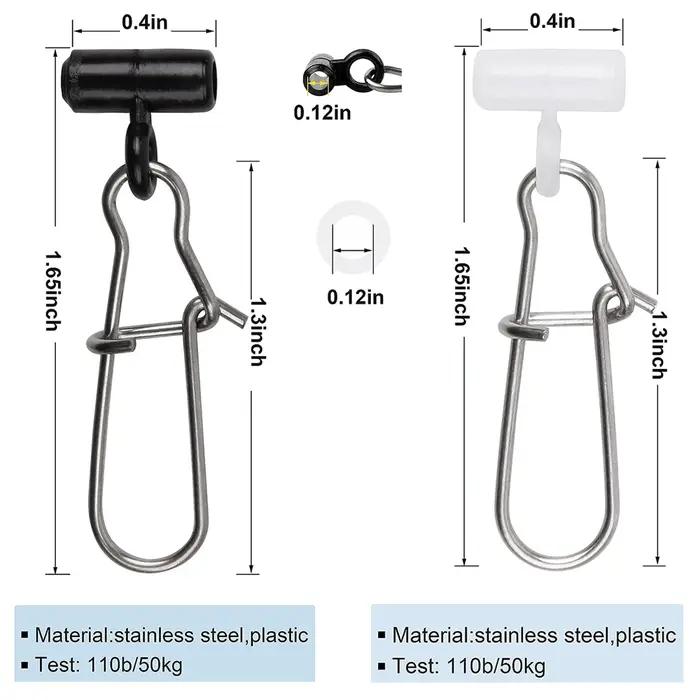 Glissières de plomb de ligne de pêche, 16 pièces, curseur de plomb robuste pivotant avec serrure Duo