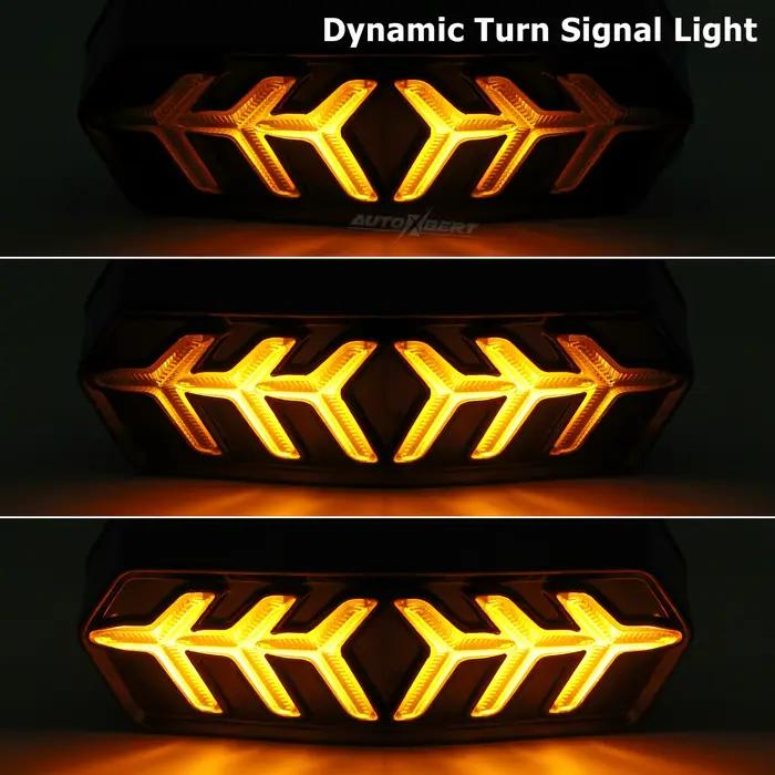 Feu stop arrière LED fumé, clignotant séquentiel intégré pour Honda GROM MSX125 CB650F CB650F CTXN70