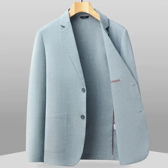 Veste de costume élégante et décontractée pour homme, en soie jacquard de haute qualité, offrant une