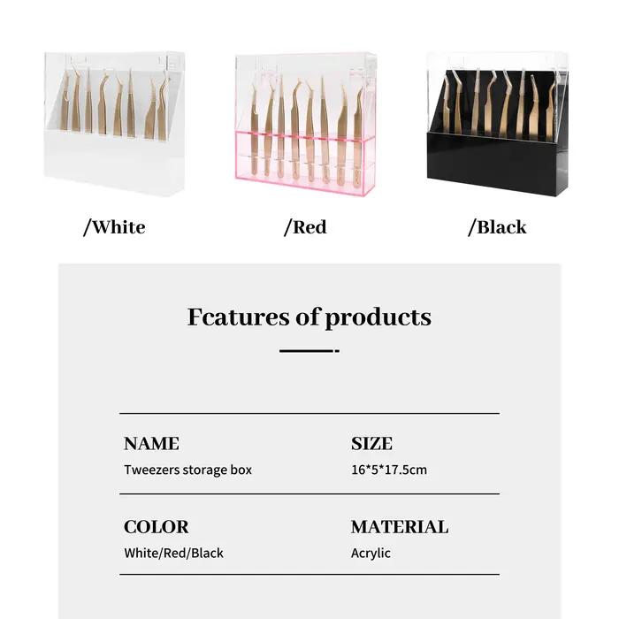 Boîte de rangement pour pincettes, support à 8 trous, outils de maquillage, rangement professionnel