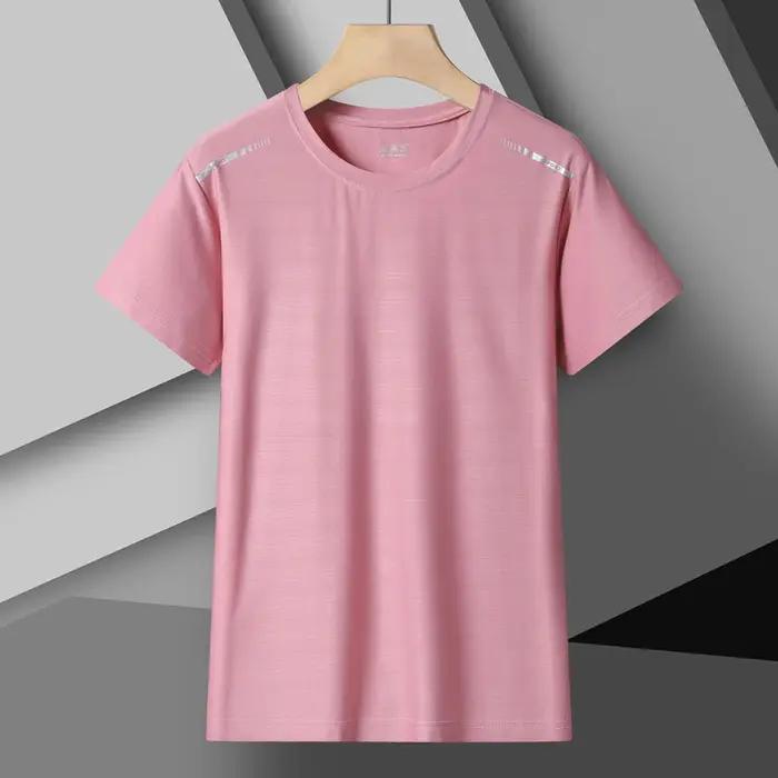 T-shirt course femmes réfléchissant élastique respirant séchage rapide glace soie été