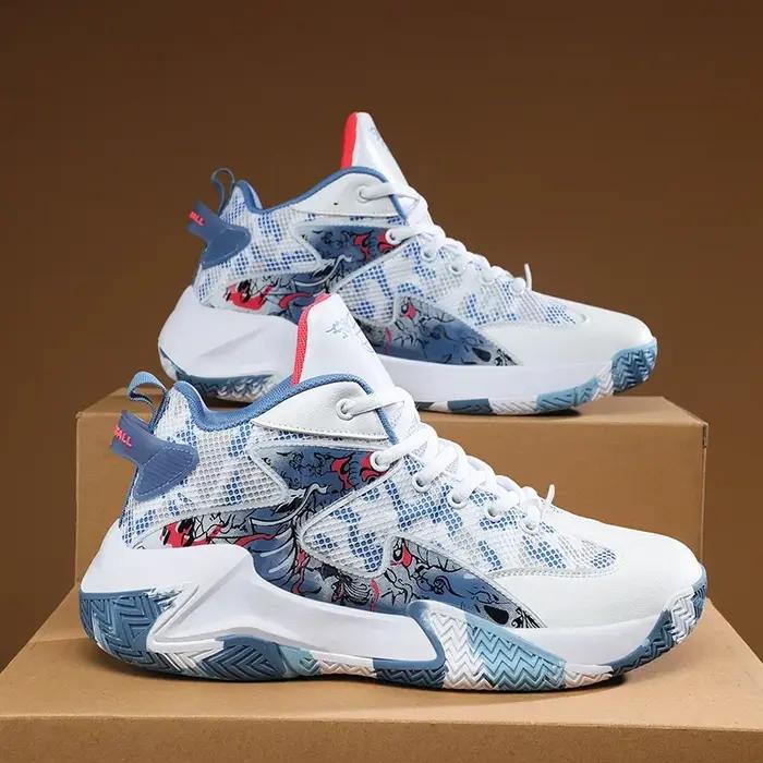 Hommes chaussures de basket-ball chaussures de sport légères formateur femmes unisexe respirant athl