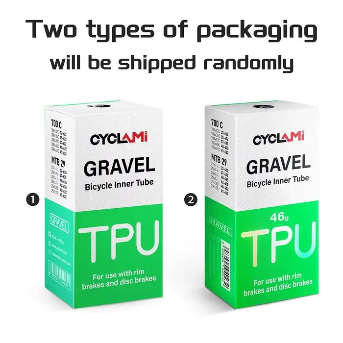 Pneu CYCLAMI TPU ultraleger pour route et VTT 700C 32C 35C 37C 40C 47C Valve FV 45mm pour chemins poussiereux et graviers occasions spéciales