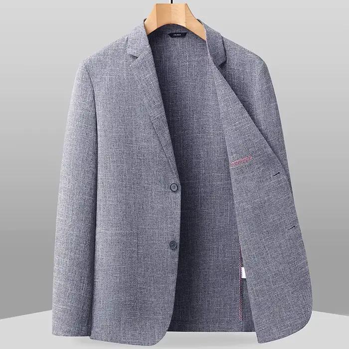 Veste de costume élégante et décontractée pour homme, en soie jacquard de haute qualité, offrant une