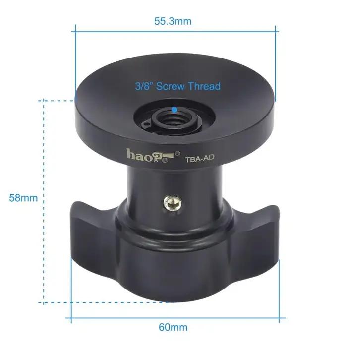 Haoge – adaptateur de bol à tête fluide, bouton à filetage court TBA-AD