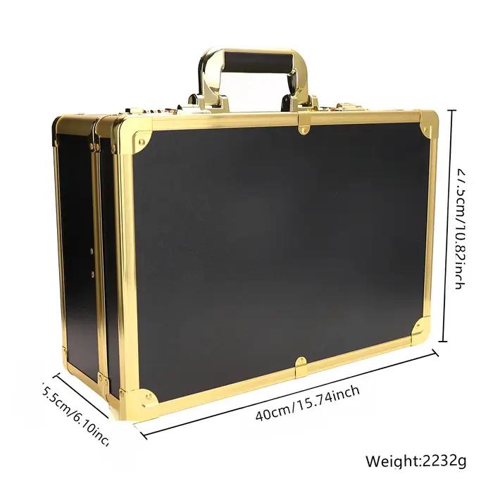 Boîte de rangement avec verrouillage par mot de passe, valise portable en aluminium, boîte de transp