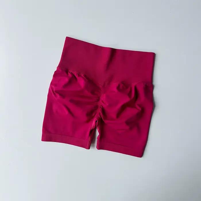 Short sport levage hanches pour femmes - Taille haute amincissant course séchage rapide