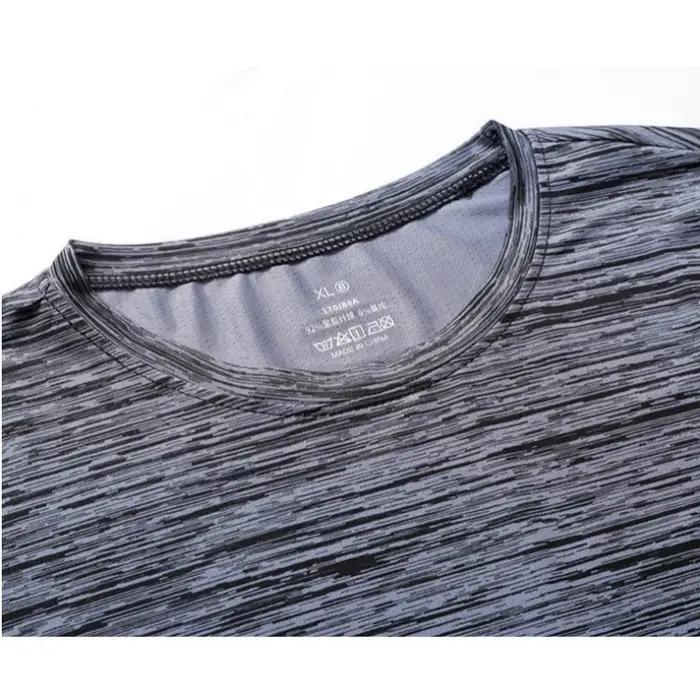 T-shirt d'été pour homme à manches longues, séchage rapide, en soie glacée, haute élasticité, grande