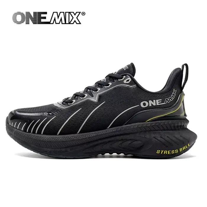 ONEMIX blanc chaussures de course sur route pour hommes coussin d'air chaussures de Sport en plein A