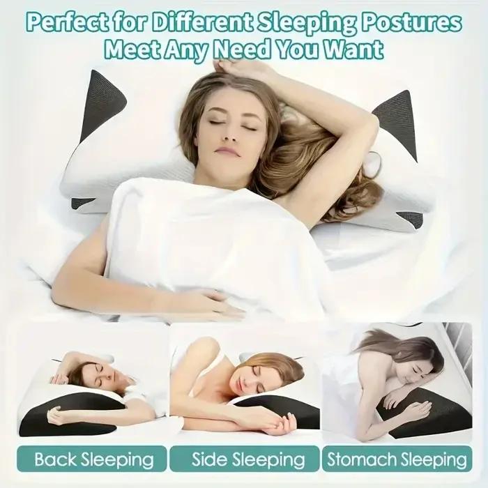 Oreiller ergonomique en corne de cou pour le côté, la relaxation des épaules, support doux mais ferm