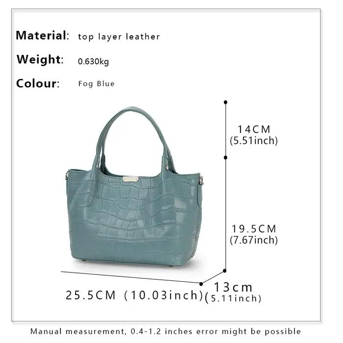 Fabriqué en peau de vache de haute qualité, le nouveau sac à main pour femme d'aiderani comprend un