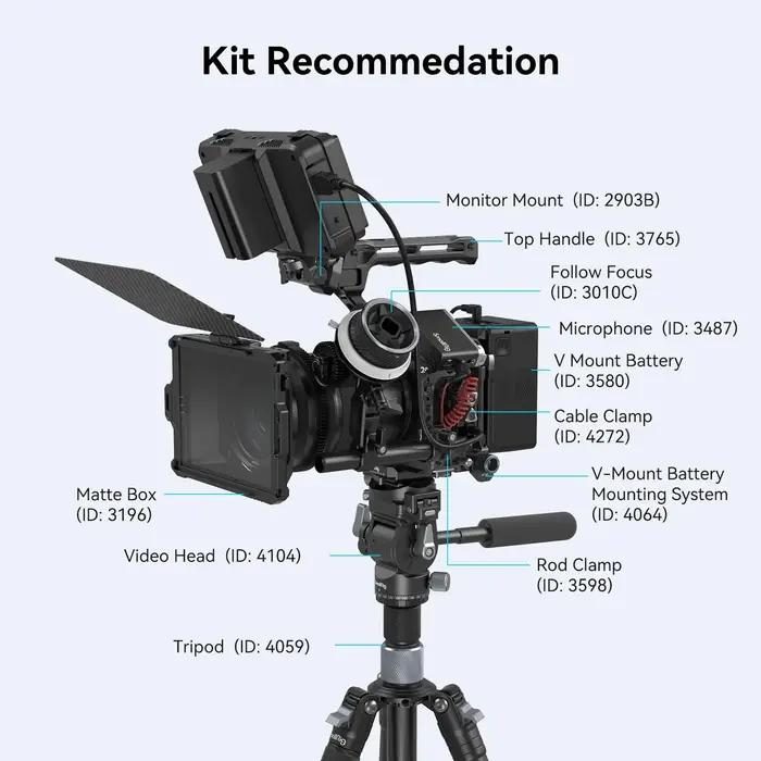 SmallRig – Cage de caméra «Black Mamba» pour Canon EOS R6 Mark II, plaque de dégagement rapide arca-