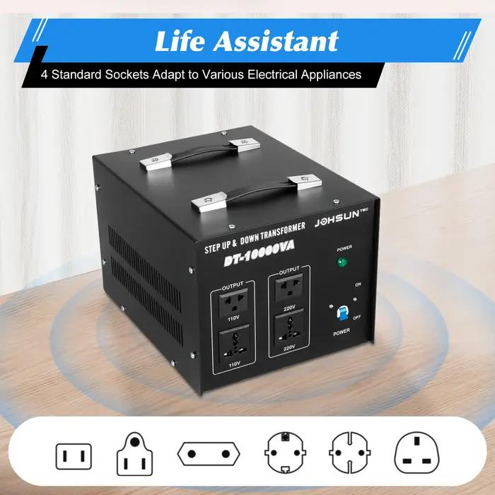 Convertisseur de tension portatif ST-10000 la conversion efficace avisée vers le haut et vers le bas